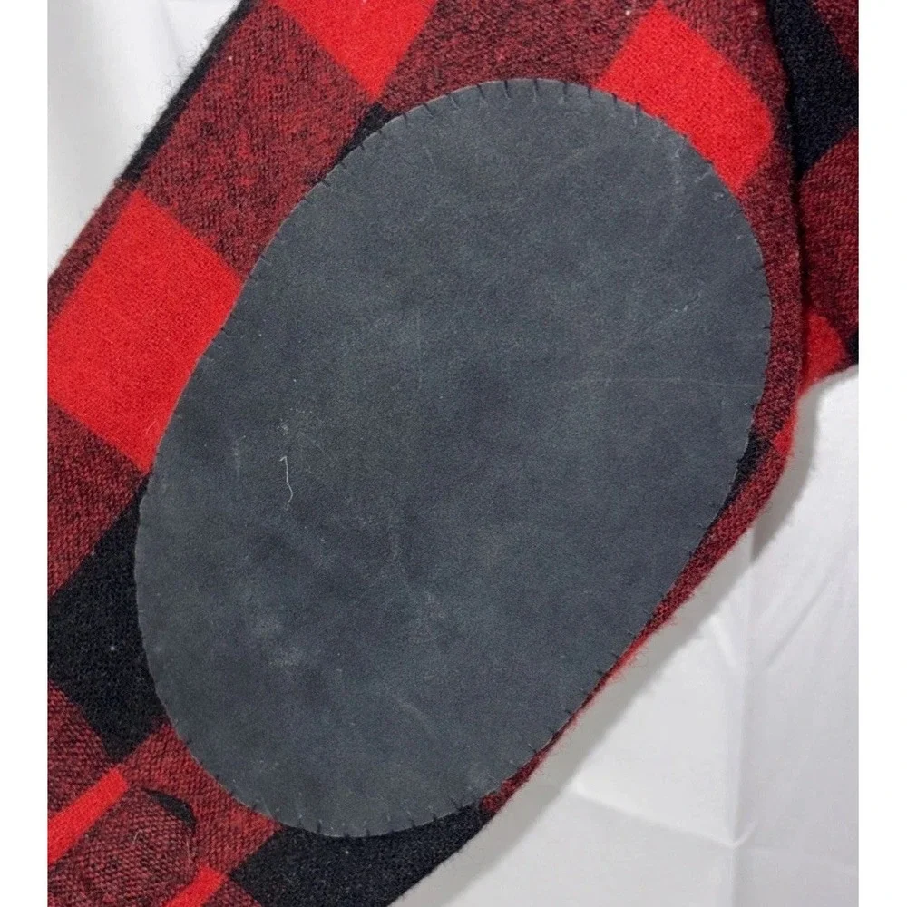 Vintage Hilton Field Buffalo Plaid Wool Blend Button Down Shirt Sz‎ L Grunge